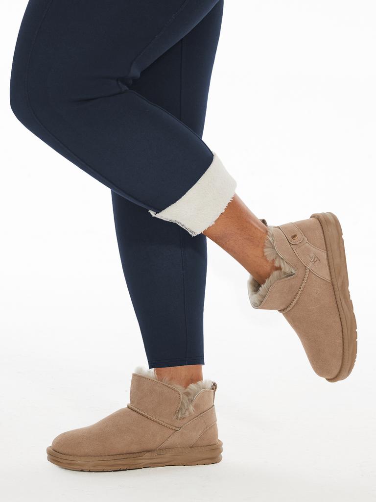 Plus-size Thickened Fleece-lined Leggings High-waisted with Pockets Women's Autumn/winter Outerwear Tight-fitting Warm Leggings