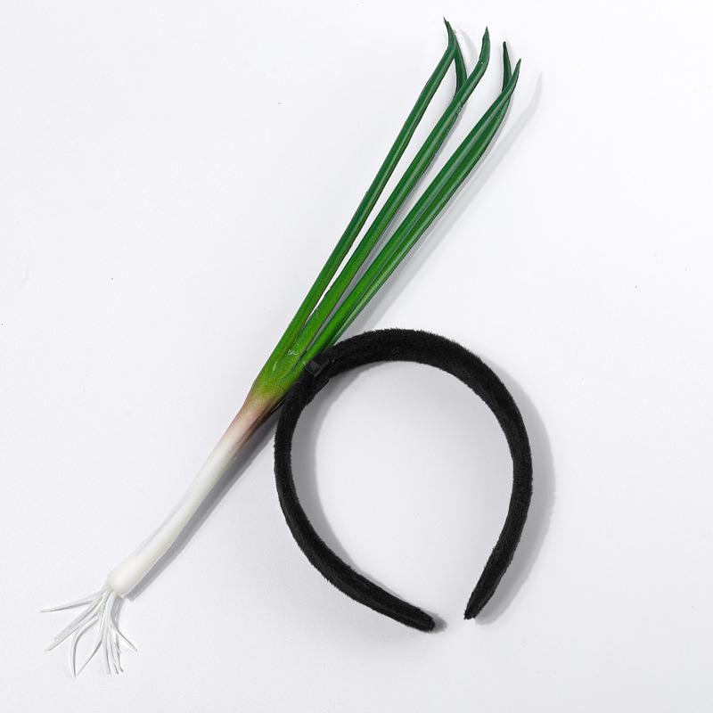 Креативные 3D-ободки для волос с овощами: Аксессуары для волос из моркови, перца, баклажана и зеленых овощей для женщин