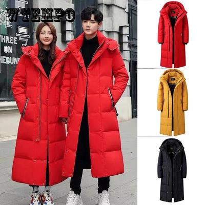 Пальто выше колена, мужские шелковые пальто с хлопковой подкладкой, женская зимняя толстая теплая куртка, парка для влюбленных