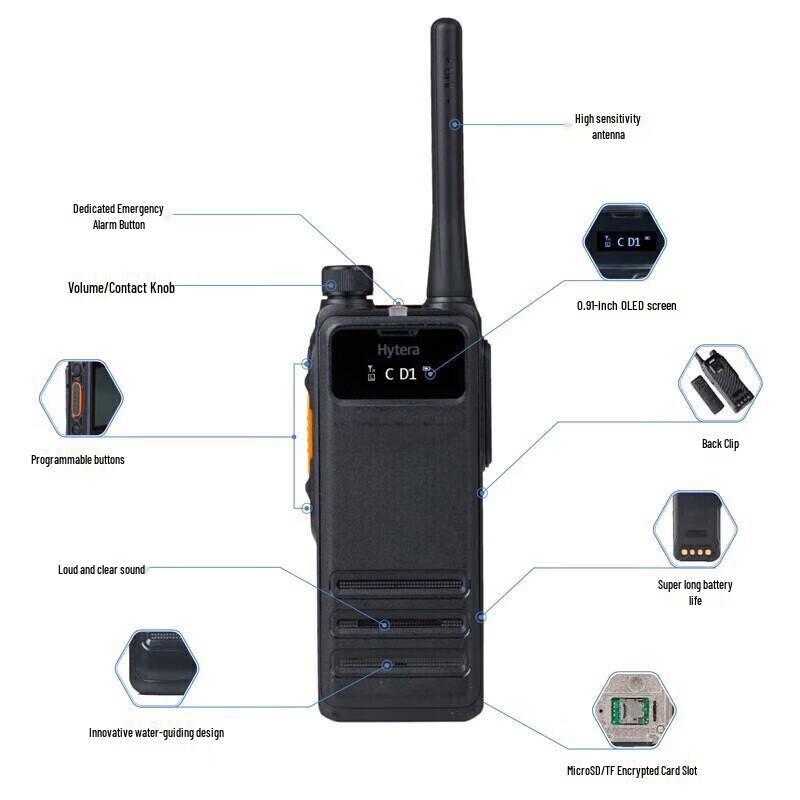 Hytera HP700 Профессиональная цифровая двусторонняя радиостанция (Китайская версия)