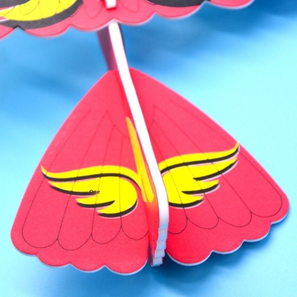 with LED Light Spinning Hand Paper Airplane USB Rechargeable Flight Glider Helicopter