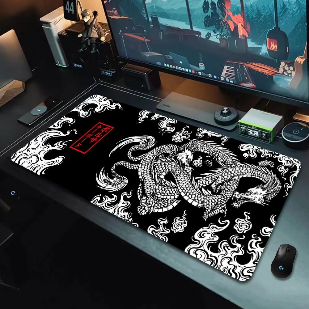 Японский Дракон Большой Игровой Коврик для Мыши XXL Клавиатура Игровой Коврик для Мыши на Стол Коврик для Скорости Стол Аниме x X Коврики для Мыши