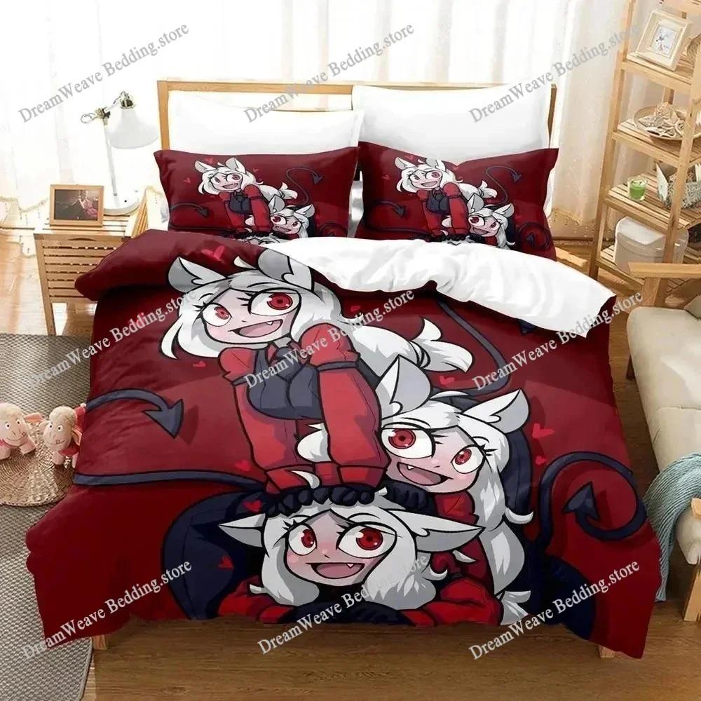 3D Printed Anime Helltaker Bedding Set Boys Girls Twin Queen Size Duvet Cover Pillowcase Bed Kids Adult Home Textileextile741