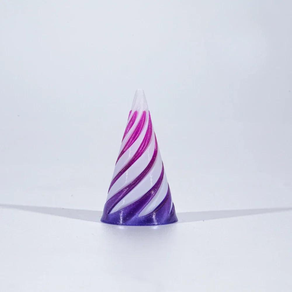 2025 3D Printed Spiral Cone Toy Impossible Pyramid Passthrough Sculpture Pass Through Pyramid Toy Mini Vortex Thread Illusion