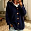 Женский вязаный кардиган-свитер с капюшоном, Повседневная верхняя одежда с длинным рукавом для осени и зимы