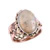 Натуральный Дендритовый Опал Двухцветное Кольцо из Стерлингового Серебра 925 пробы Размер 9.5 F8p68