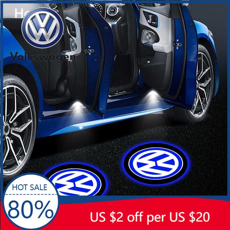 Для VW Volkswagen Jetta MK5 Golf 2 шт. Свет приветствия в двери автомобиля HD LED Проектор Свет приветствия Для Volkswagen Touran Golf-4 5 6 7 P