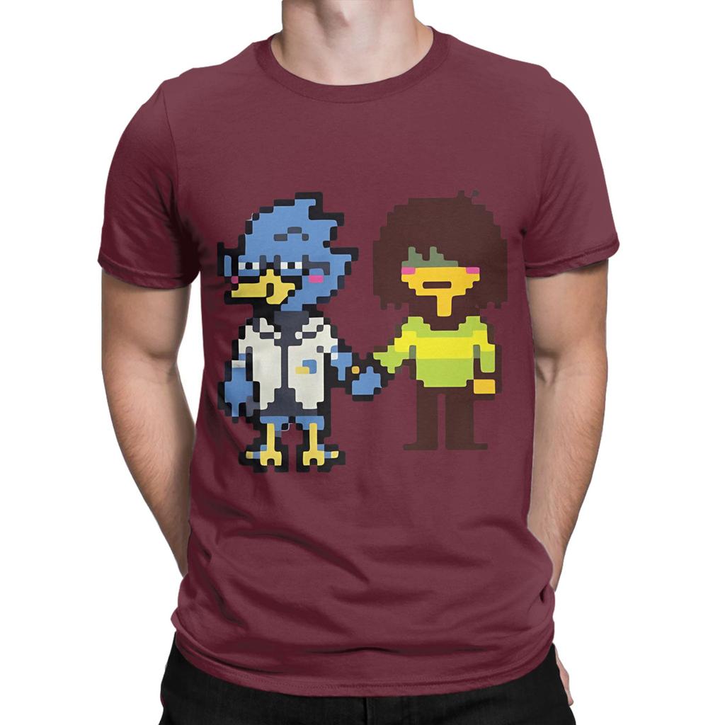Deltarune бердли и крис Смешная Хлопковая Футболка 100% deltarune Топы Футболки Для Унисекса