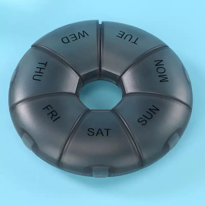 Разноцветный водонепроницаемый органайзер для таблеток на 7 дней - Большой вместимости, Портативная аптечка с 7 отделениями