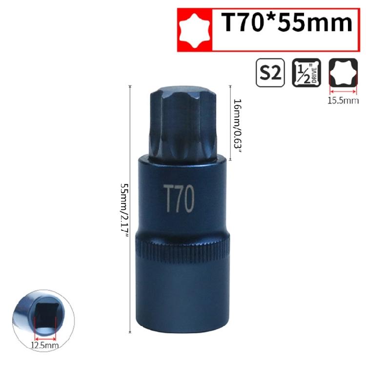 Биты Torx T30 T40 T45 T50 T55 T60 T70 1/2 дюйма