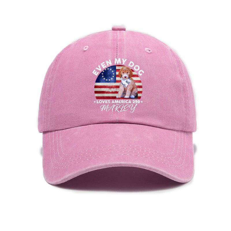 Versatile old American Independence Anniversary print washed retro sunshade universal soft top baseball cap