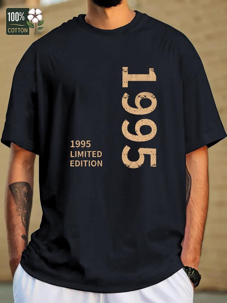 Мужская винтажная футболка, ограниченная серия 1995 года. Мягкая и дышащая хлопковая футболка в ретро-стиле 90-х и в качестве подарка на день рождения