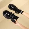Black Mary Jane Shoes for Women with Bow Platform Woman Pumps Round Toe Slip On Vacation Non Quick Delivery Summer 2025 Popular
