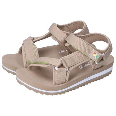 Спортивные бежевые сандалии средней ширины для женщин, (203),