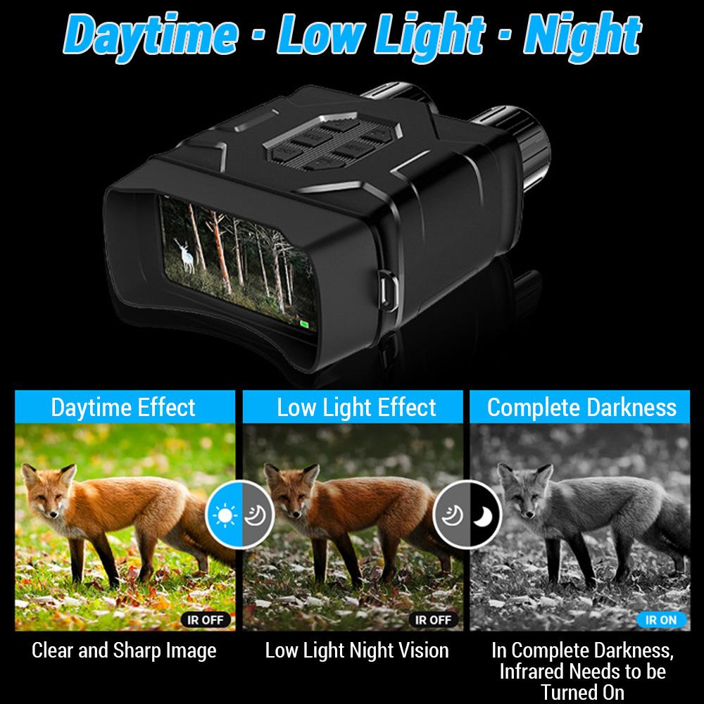 4-дюймовый большой экран, 5K, очки ночного видения, 10-кратный цифровой зум, инфракрасный WiFi-бинокль