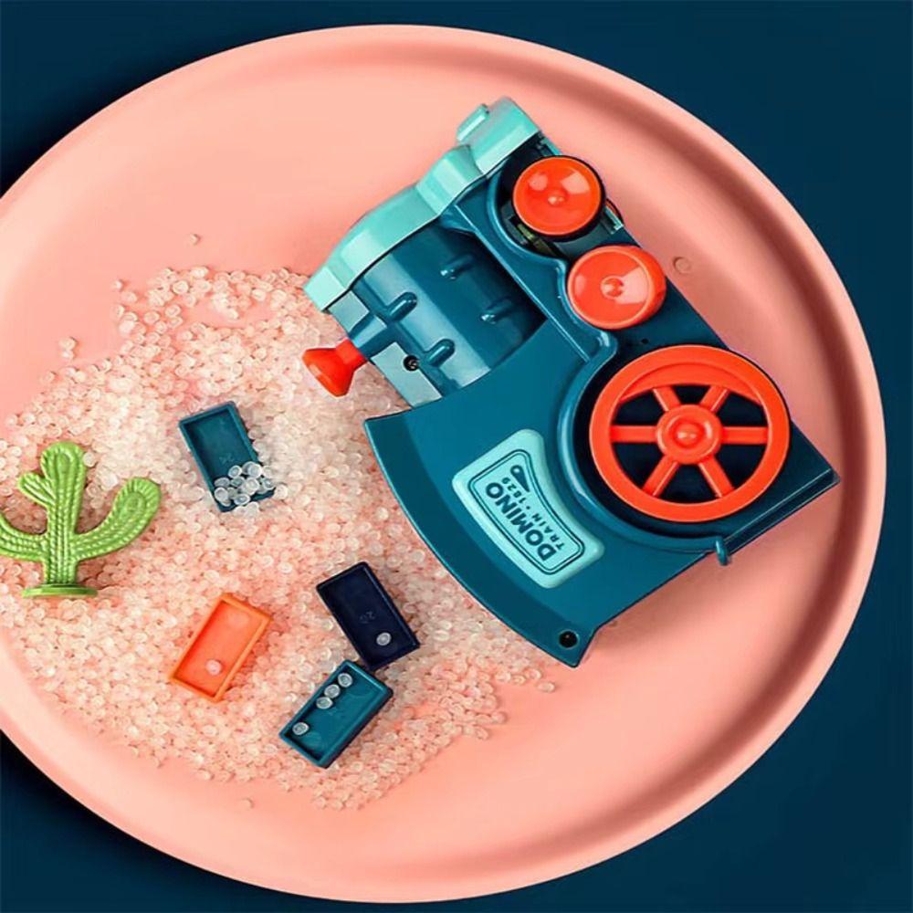 Automatic Laying Domino Train Sound Light Electric Train Intelligent Children Toy Kids Puzzle