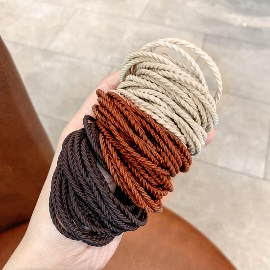 50 шт. эластичные резинки для волос без повреждений, простые стильные держатели для хвостиков, тонкие толстые аксессуары для волос для девочек