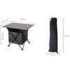 WTEMPO Удобный черный складной стол из алюминиевого сплава, портативный складной стол для самостоятельного вождения для кемпинга, стол для барбекю с сумкой для хранения