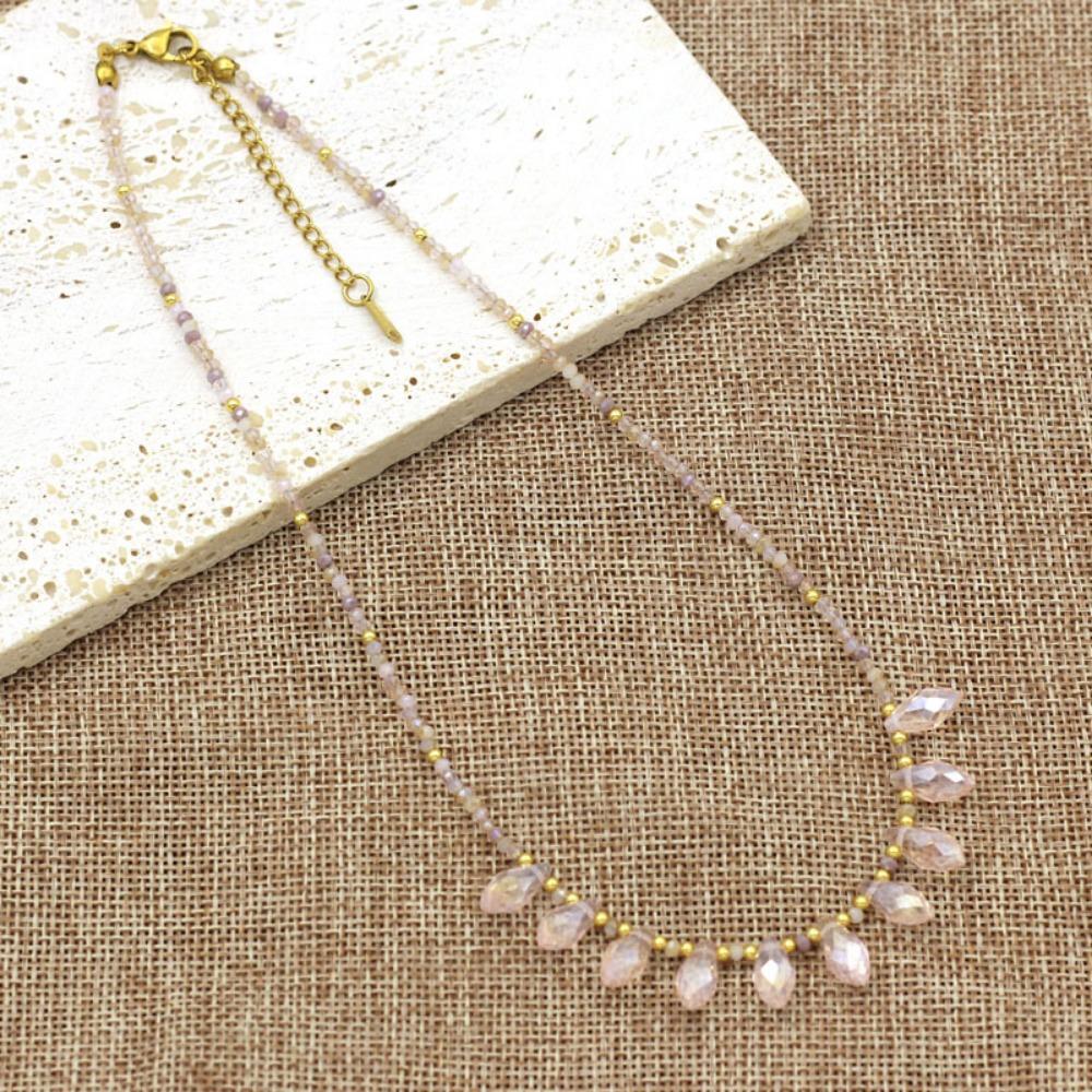 Crystal Bead Bohemian Style Necklace High-end Clavicle Chain Fashion Crystal Bead Necklace Gift