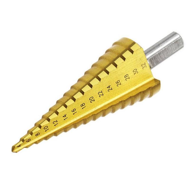 1/3 шт. профессиональная быстрорежущая сталь, большой ступенчатый конус, треугольная ручка с покрытием, металлическое сверло, набор инструментов, резак для отверстий 4-12/20/32 мм