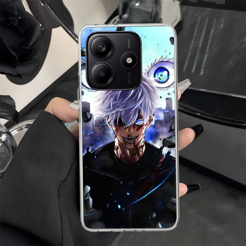 Kaisen J-Jujutsu Годжо Сатору Чехол для телефона для Xiaomi Redmi Note 14 13 12S 12 11S 11T 11E Pro Plus 11 10 10S 4G 5G Мягкий силиконовый Co