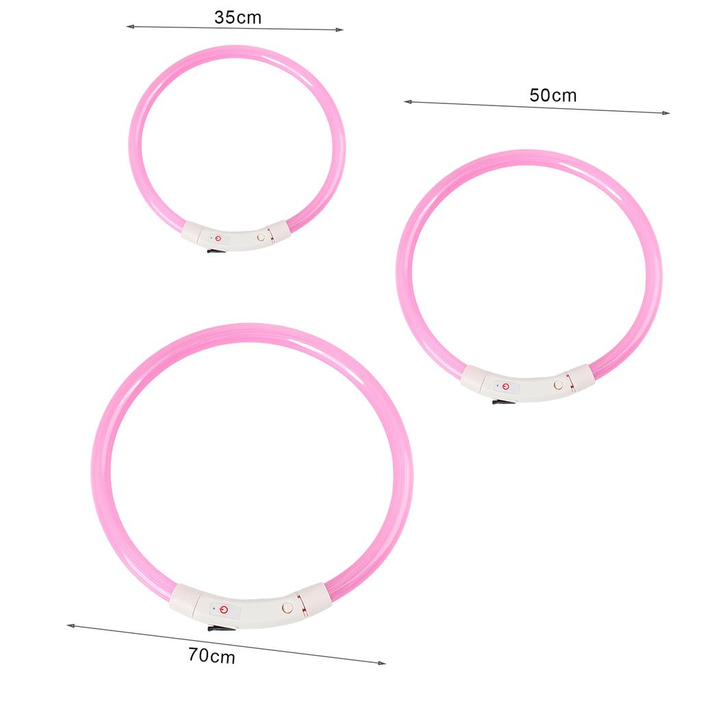 New LED Dog Collar Light USB Rechargeable Glowing Dog Collars Pet Flash Luminous Collars