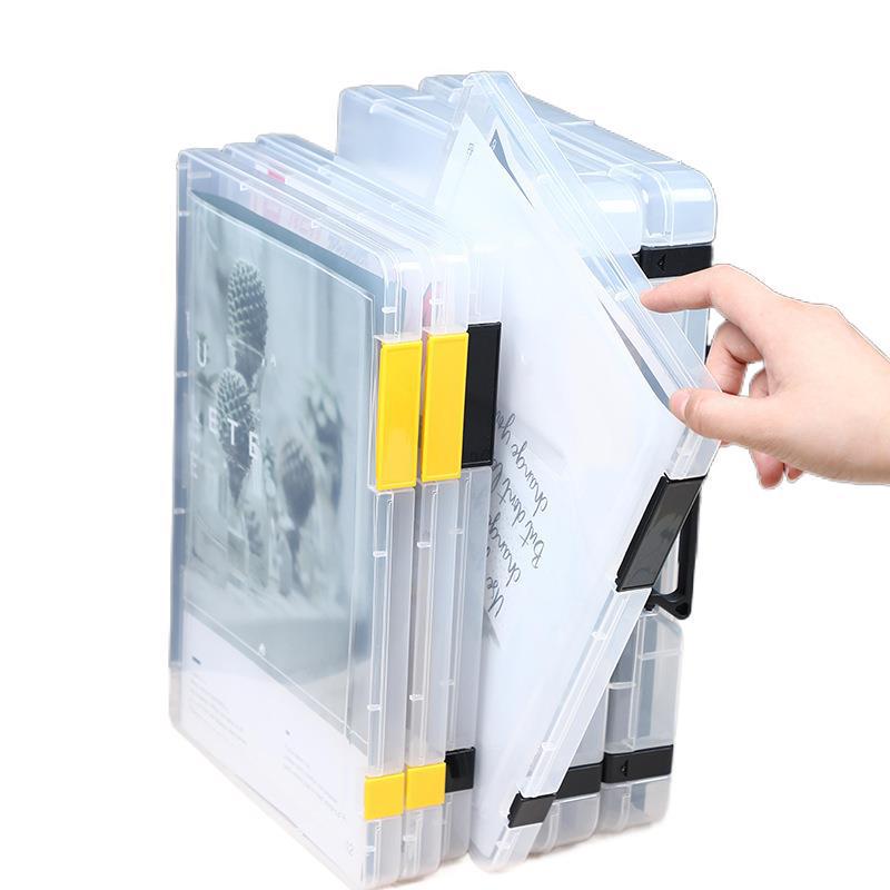 A4 Transparent Plastic Document Storage Box - Dustproof File Organizer