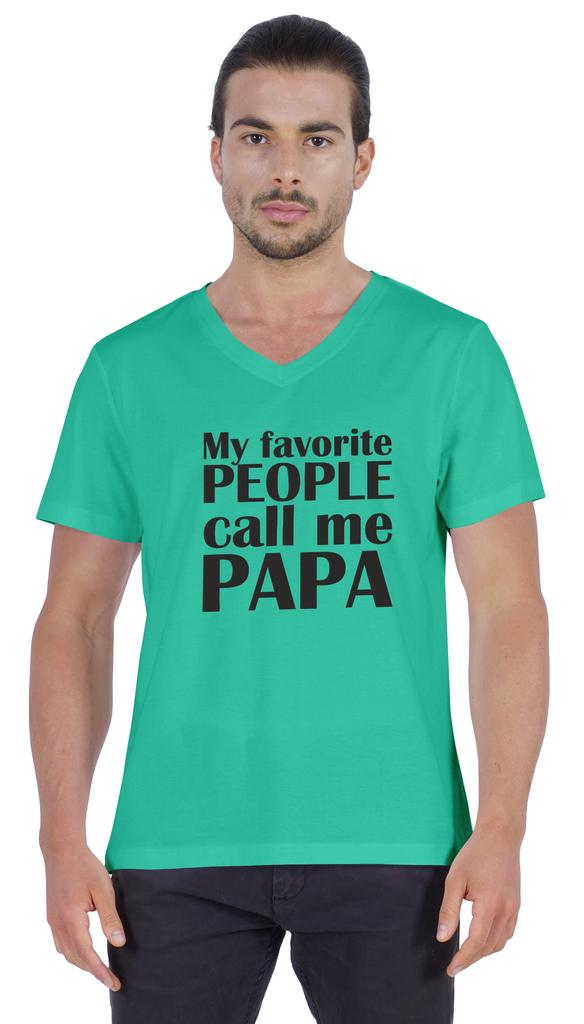 Inkmeso Мужская футболка Мои любимые люди называют меня папой Футболка с надписью «Письмо» в подарок папе Футболка для гордого папы и