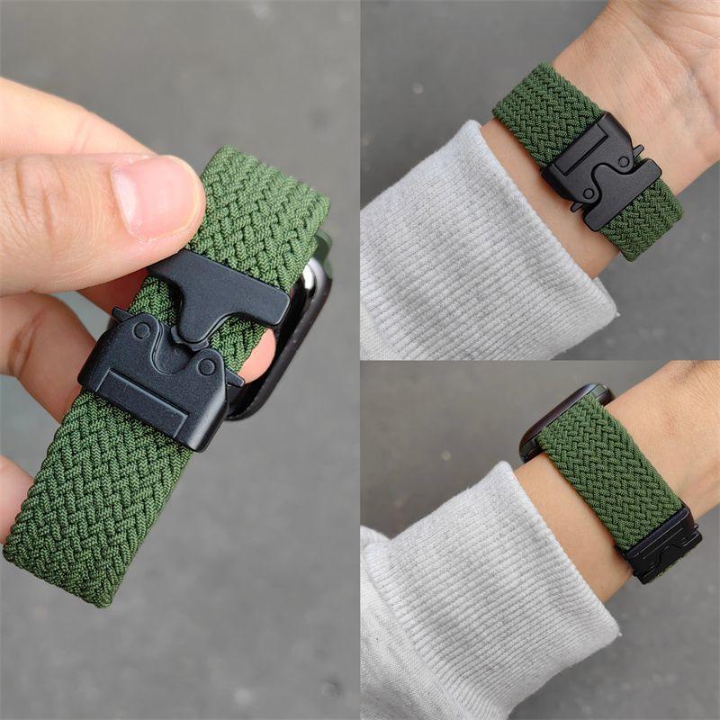 Нейлоновый тканый ремешок для Apple Watch S10-парашютная пряжка, дышащий спортивный сменный ремешок для iWatch 10/9/8/7/6/5/4/3/2/1/Se/Ultra/ultra2 49 мм 46 мм
