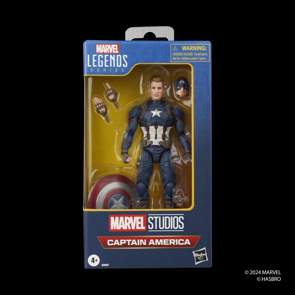 Hasbro Серия Marvel Legends Капитан Америка «Мстители»: Коллекционная фигурка "Финал" 15 см G0607 Оригинальная