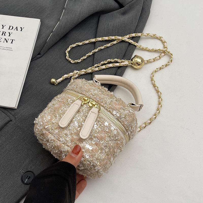 Трендовые новинки, сладкий, легкий аромат, нежное ощущение, портативная коробка, сумка, модная универсальная цепочка, вязаная женская сумка-мессенджер