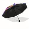 Disney Frozen,Elsa,Anna Manual Opening and Closing Umbrella, 8-Rib Reinforced Folding Design, Lightweight