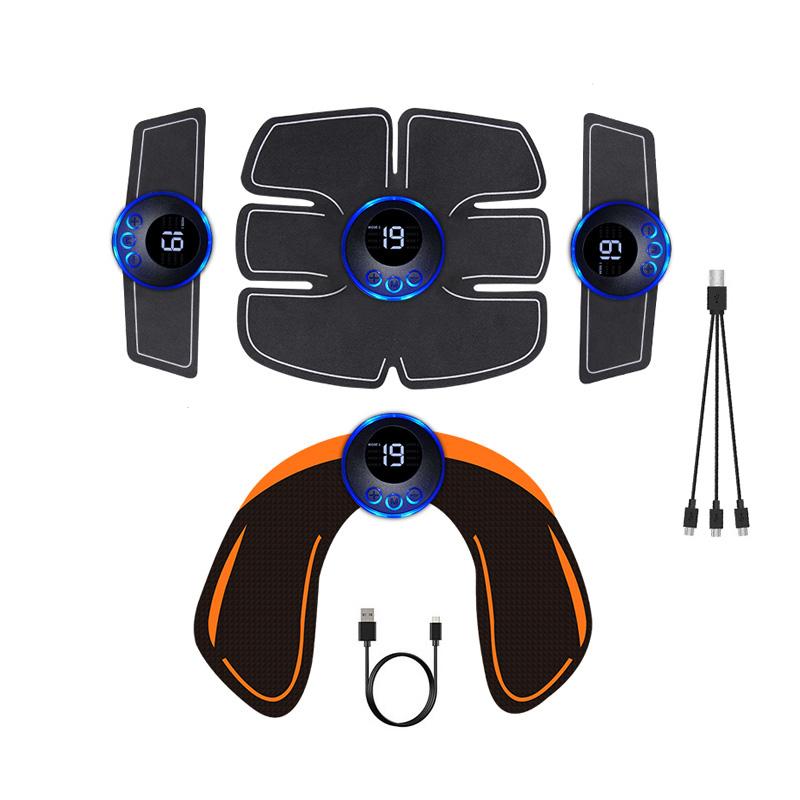 EMS Мышечный Стимулятор Тренажер для Пресса Мышечный Тоник USB Перезаряжаемый Электрический Массажер Нога Рука Живот Похудение Фитнес Тренировка Унисекс
