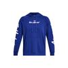Under Armour UA Rival Letter Print Hooded Fleece Pullover Sweatshirt Men sweatshirt Blue 1379760-400