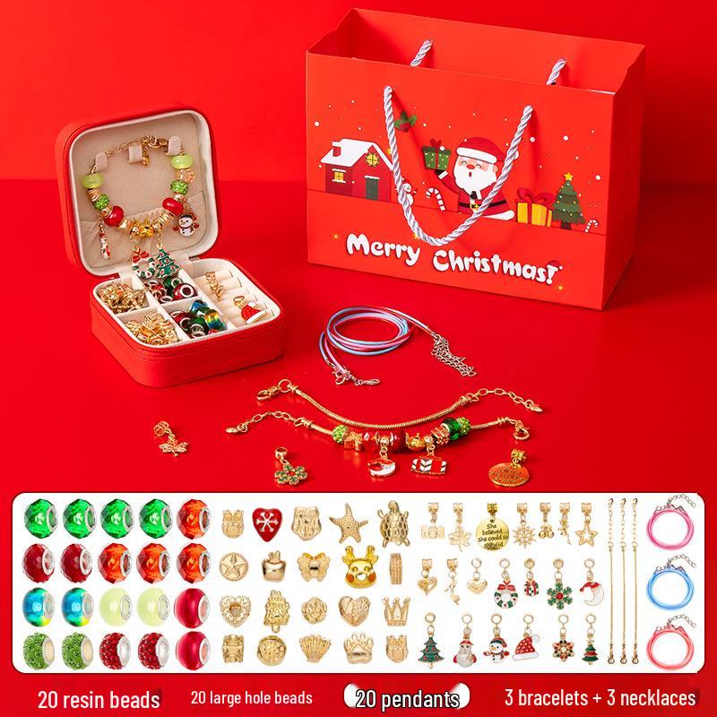 Girls' DIY Handmade Glass Bracelet Jewelry Gift Box for Birthdays & Christmas
