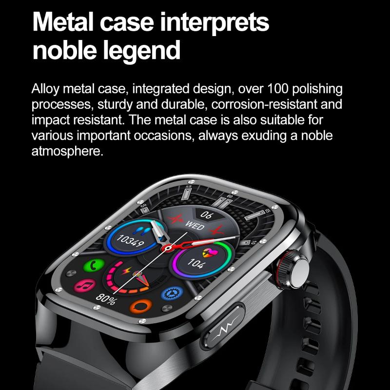 2025 Новые высококлассные часы для здоровья с лазерным обнаружением, HD Smart Watch для мужчин, ЭКГ+ФПГ, точное измерение артериального давления, жира, мочевой кислоты, звонки, спортивные часы с отслеживанием пульса