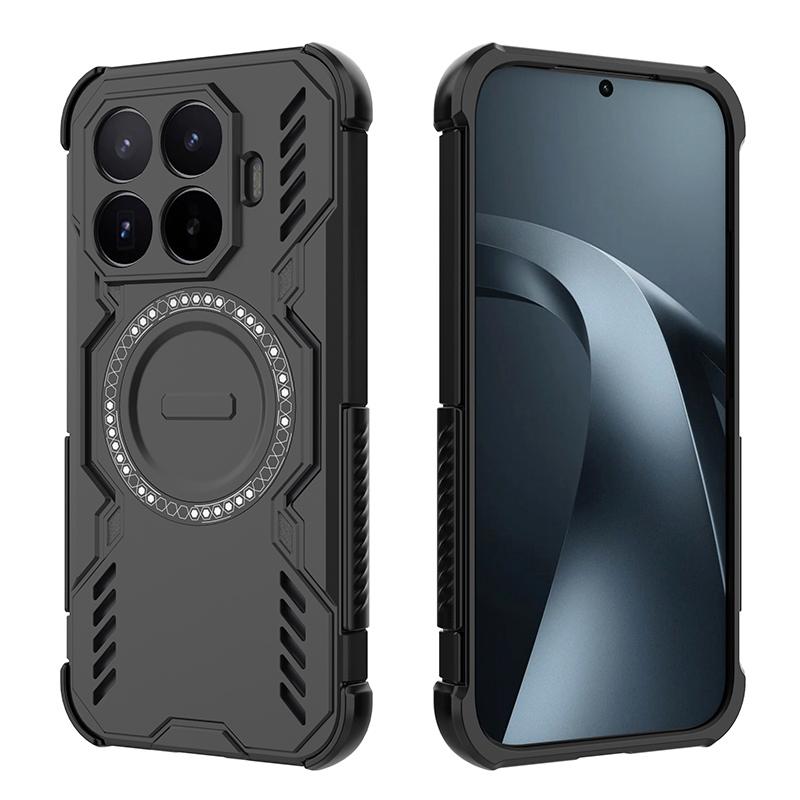 KEYSION Полый чехол с рассеиванием тепла для Xiaomi 17T Pro 5G Силикон+ПК Магнитное охлаждение Ударопрочный чехол для телефона для Xiaomi 17T 5G