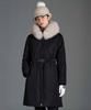 Beanpole Golf Women'S Mid-Length Belted Down Jacket - Black