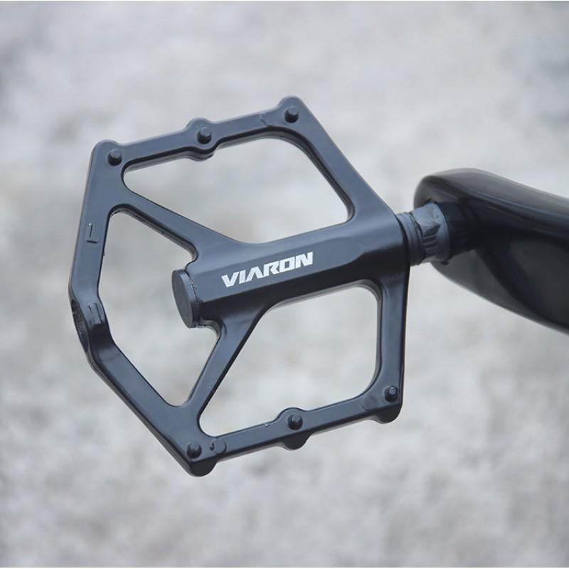 Aluminum Alloy Bicycle Pedals With Dual-Sided Anti-Slip Pins Wide Platform Sealed Bearing Universal Fit PD347-VIARON