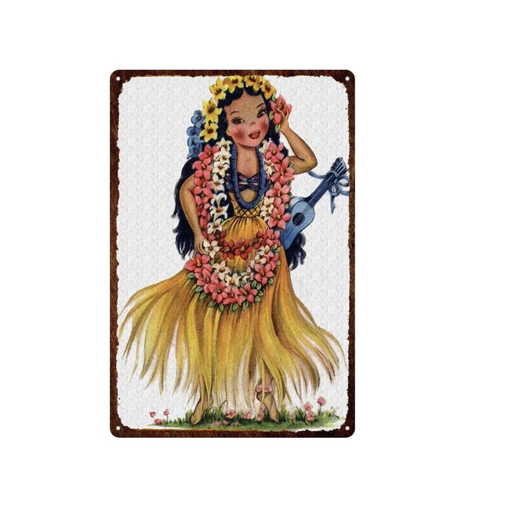 Aloha Philippines Brooklyn Vatican Bangkok Metal Plate Painting Iron Tin Sign Wall Art Picture For Garden Living Room Home Decor