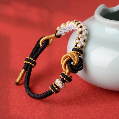 Ювелирные аксессуары Браслет ручной работы с концентрическим узлом Хлопковый браслет DIY Аксессуары