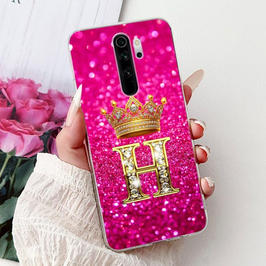 Модный Чехол с Короной и Первой Буквой для Xiaomi Redmi Note 8 Pro Note8 8T Мягкий Силиконовый TPU Чехол для Телефона Redmi Note 8 8Pro