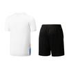 Li Ning Badminton Series Color Block эластичный спортивный бадминтон соревнования повседневный спортивный костюм унисекс спортивный костюм белый черный AATU025-2
