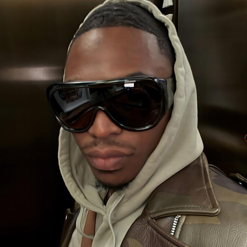 Солнцезащитные очки с оверсайз оправой для мужчин и женщин, европейский и американский стиль, уникальные ветрозащитные очки