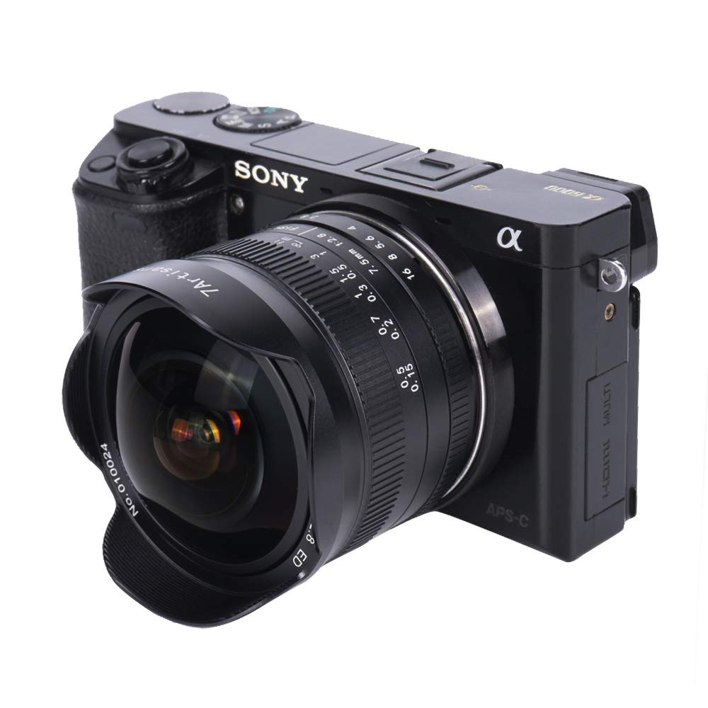 7Artisans II ED E байонет Sony E черный объектив 7.5mm F2.8 FISH-EYE APS-C