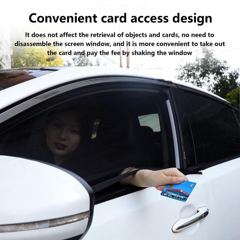 Экран на окно автомобиля, сетчатый экран на окно автомобиля для кемпинга, 2 шт., на открытом воздухе, для путешествий, защита автомобиля, солнцезащитный козырек, переднее и заднее окно автомобиля