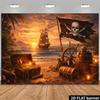 The Caribbean island background material is durable and reusable, and is suitable for birthday parties and festival celebrations