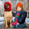 1-10 шт. Осенне-зимний трикотажный головной убор для питомца, защита ушей, теплая эластичная накладка на уши, ветрозащитный удобный аксессуар для холодной погоды