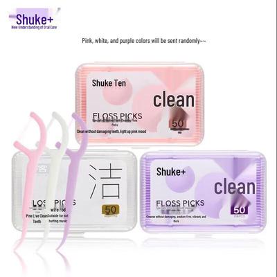Shuke Специализированные Цветные Зубочистки с Зубной Нитью