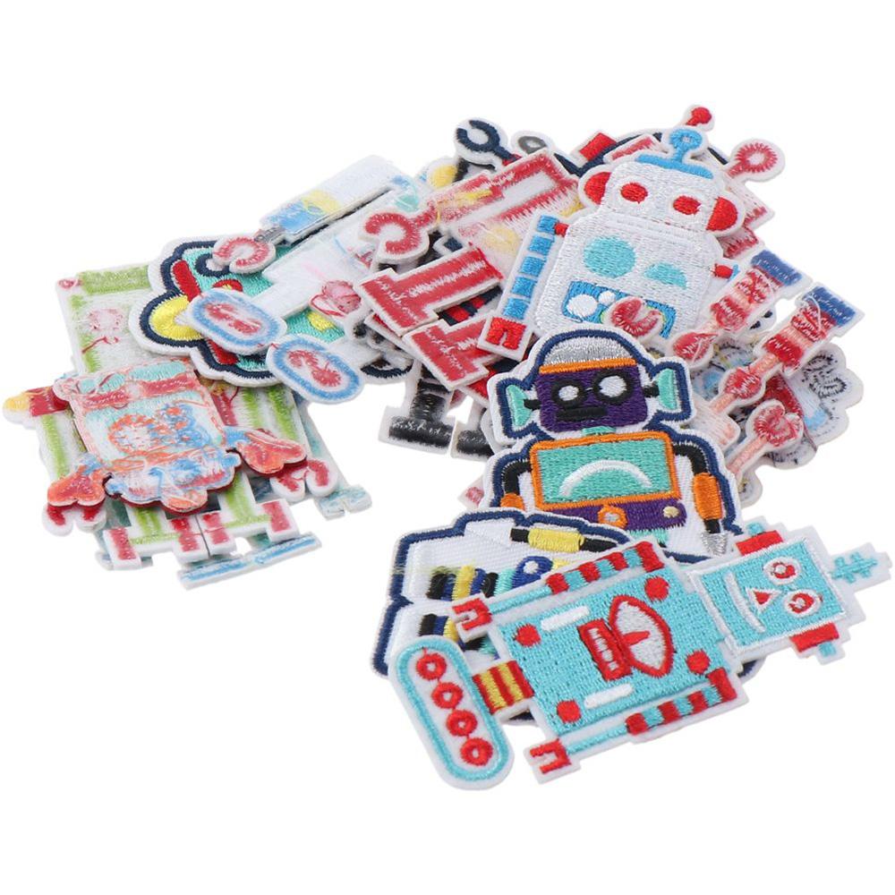 14pcs Embroidered Motif Applique Fabric Custom Patches Applique Stickers Sew on Patches  For Jacket